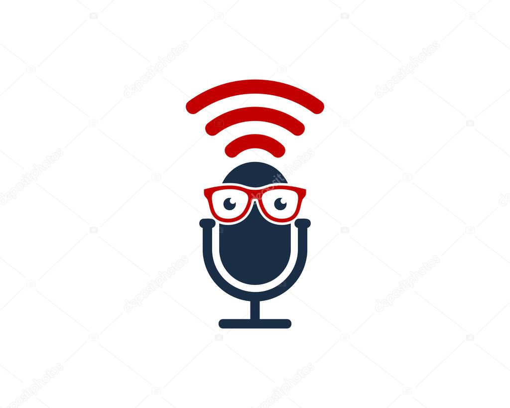 Geek Podcast Logo Icon Design