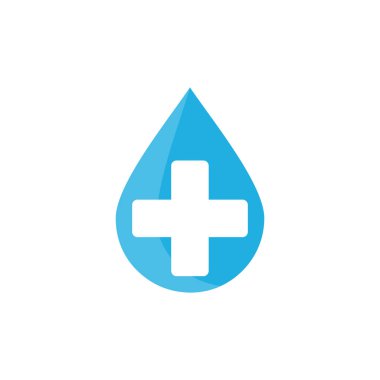 Su tıbbi Logo simge tasarım