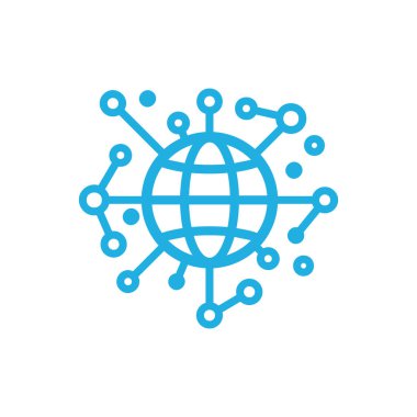 Dünya ağ Logo simge tasarım
