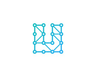  U harfi simgesi Logo tasarım öğesi 