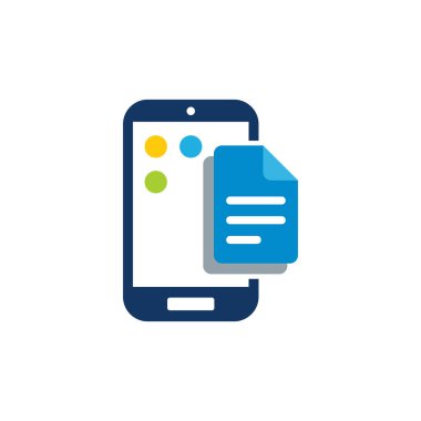 Belge mobil Logo simge tasarım