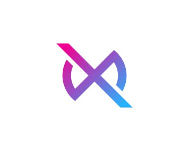 Simge Logo tasarım öğesi x harfi 
