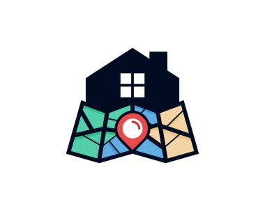 Logo simgesi tasarım eşleyin. Vektör çizim