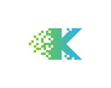 Mektup k simgesi Logo tasarım öğesi 