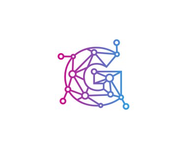 Mektup g ağ kutsal kişilerin resmi Logo tasarım öğesi