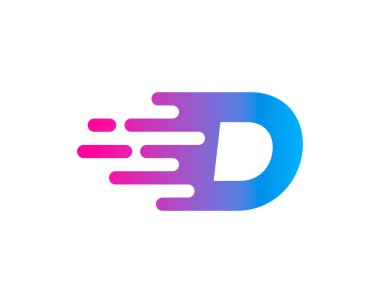 Mektup d simgesi Logo tasarım öğesi 