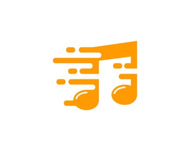 Teslimat müzik Logo simge tasarım