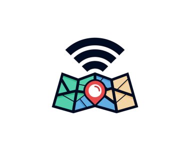 Logo simgesi tasarım eşleyin. Vektör çizim