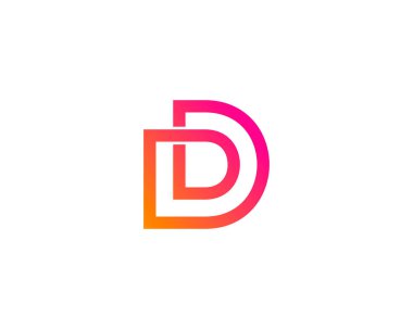 Mektup d simgesi Logo tasarım öğesi 