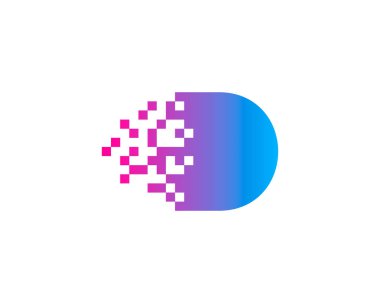 Mektup d simgesi Logo tasarım öğesi 