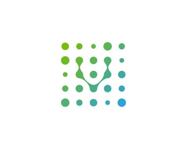 Mektup v nokta simgesini Logo tasarım öğesi 