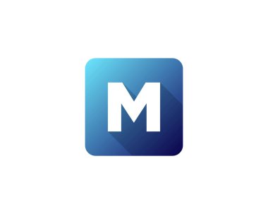 Modern geçiş gölge mektup m simgesi Logo tasarım öğesi 