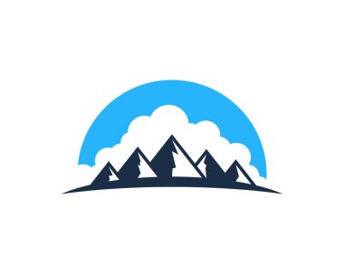 Bulut dağ Logo simge tasarım