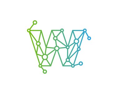 Mektup w ağ kutsal kişilerin resmi Logo tasarım öğesi