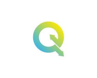 Harf q simgesi Logo tasarım öğesi 