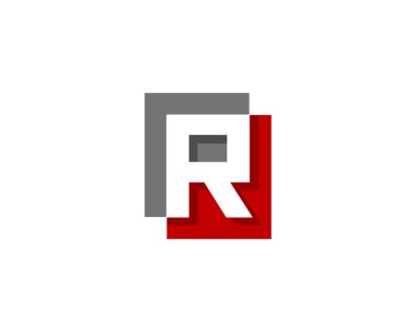 Mektup r simgesi Logo tasarım öğesi 