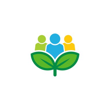Grup doğa Logo simge tasarım