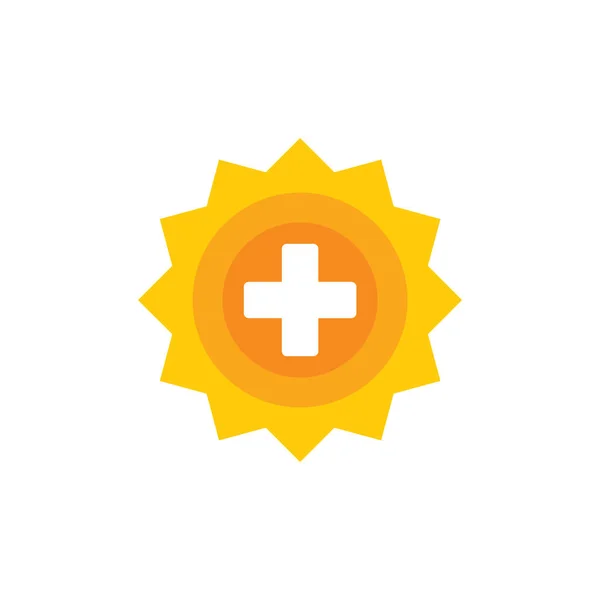 Ícone Logotipo Sun Medical Design —  Vetores de Stock