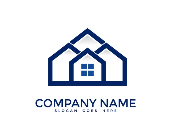 Home Design Ícone Logotipo Profissional — Vetor de Stock