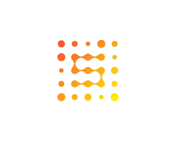 Mektup Nokta Simgesini Logo Tasarım Öğesi — Stok Vektör