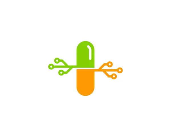 Diseño Icono Logo Medicina Digital — Vector de stock