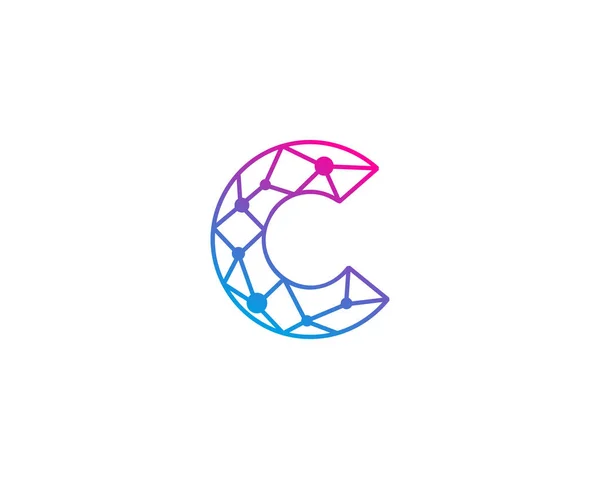 Brevpost Network Icon Logo Design — Stock vektor