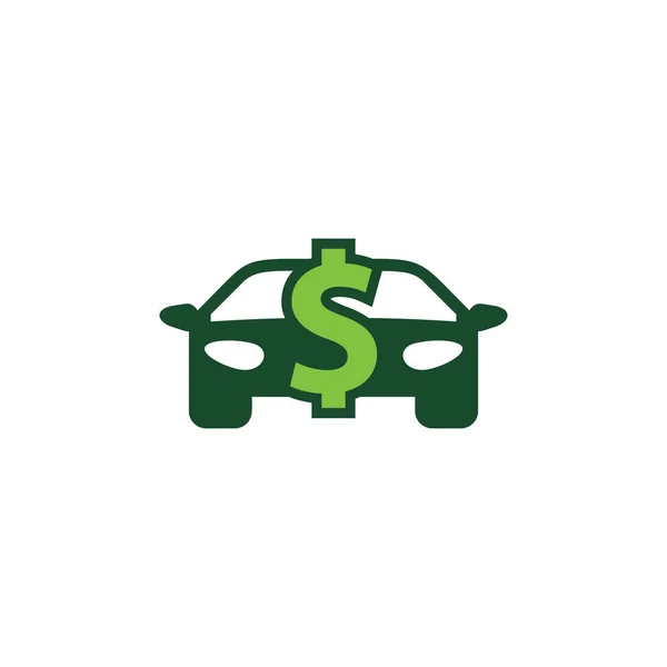 自動車のお金ロゴ アイコン デザイン — ストックベクタ