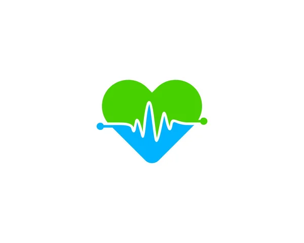 Design Ícone Logotipo Médico Amor — Vetor de Stock