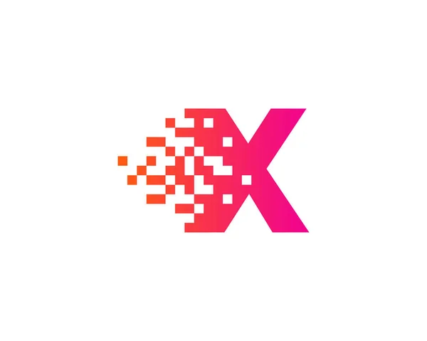 Pixel simgesi Logo tasarım öğesi x harfi 