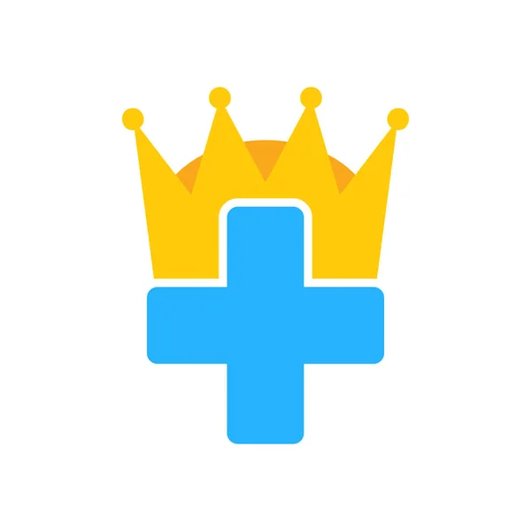 Logo Medycyna King Ikona Designu — Wektor stockowy