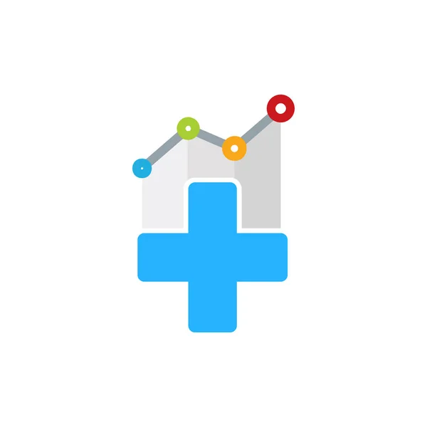 Statistiques Logo Médical Icône Design — Image vectorielle