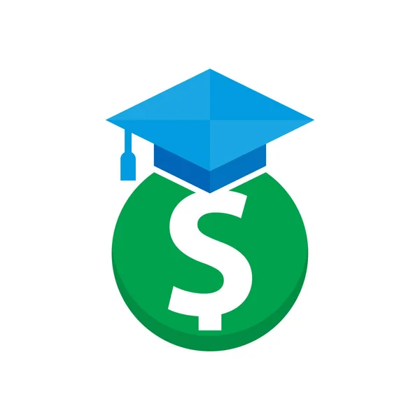 Design Ícone Logotipo Dinheiro Escolar — Vetor de Stock