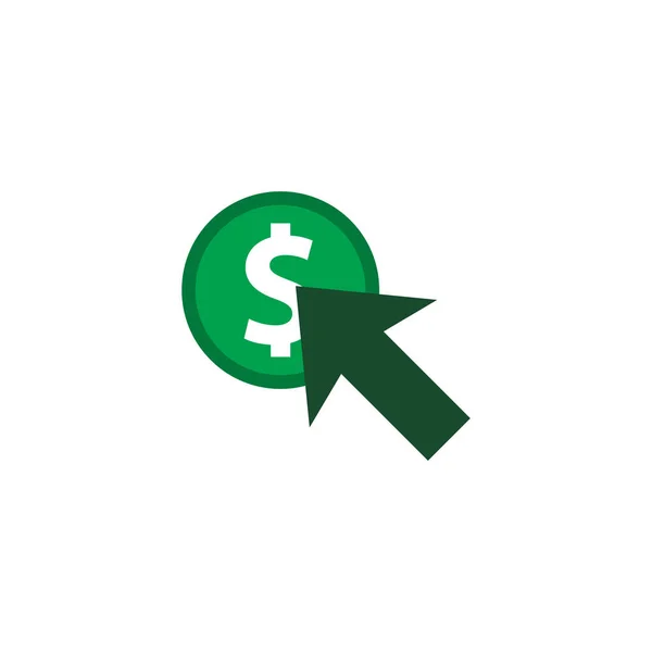 Click Money Logo Icon Design — Stock Vector