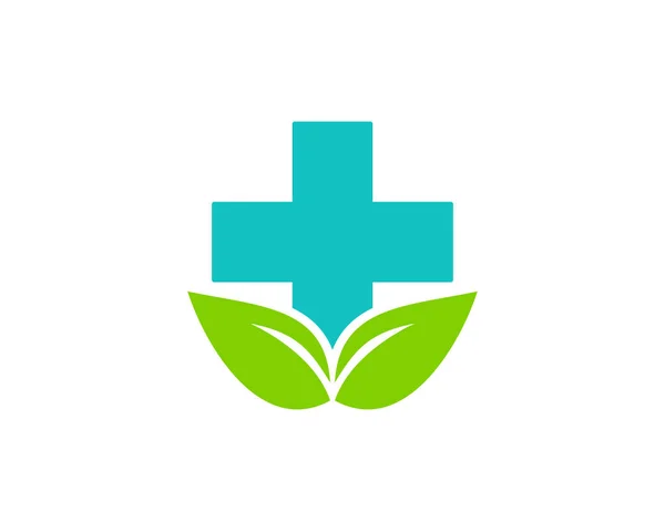 Naturen Medicin Logo Ikon Design — Stock vektor