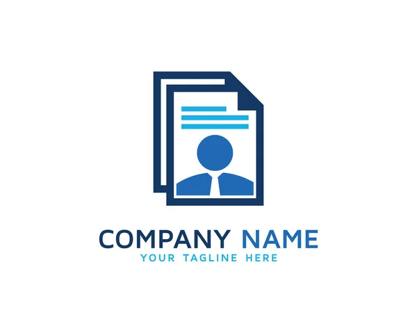 Documento Design Ícone Logotipo Profissional — Vetor de Stock
