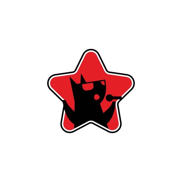 Animal Music Logo Icon Design — Stock Vector