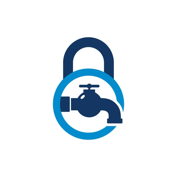 Sanitair Lock Embleemontwerp Pictogram — Stockvector