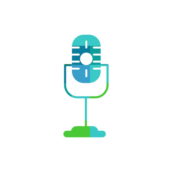 Podcast Müzik Logo Simge Tasarım — Stok Vektör