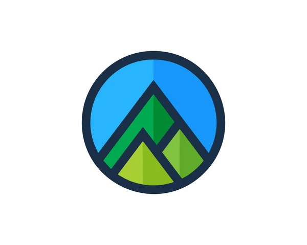 Desain Ikon Logo Gunung - Stok Vektor