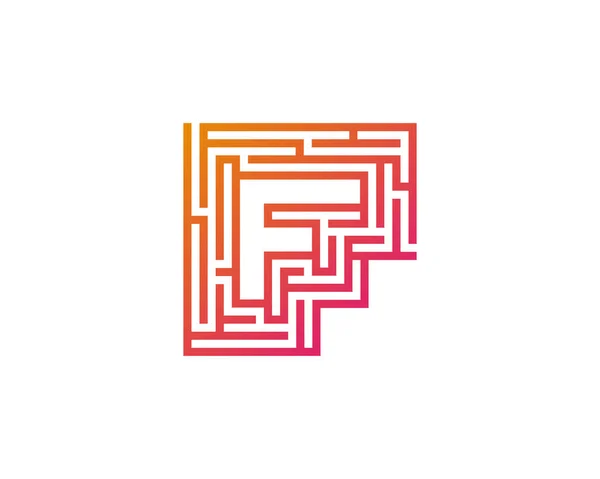 の迷路迷路のロゴ デザイン要素 — ストックベクタ