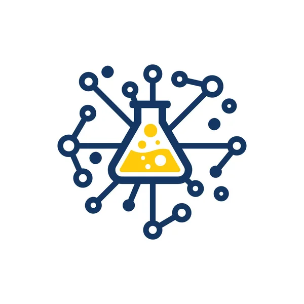 Projeto Ícone Logotipo Rede Laboratório — Vetor de Stock