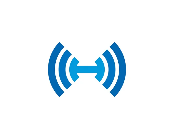 Projekt Logo Ikona Wifi Litera — Wektor stockowy