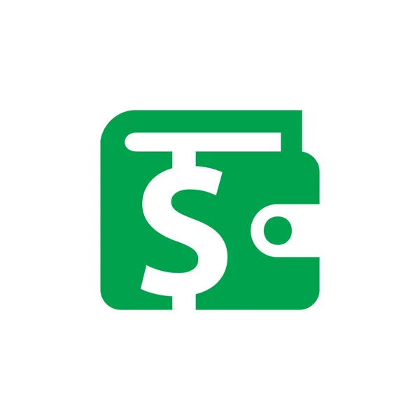 Portafoglio Money Logo Icon Design — Vettoriale Stock