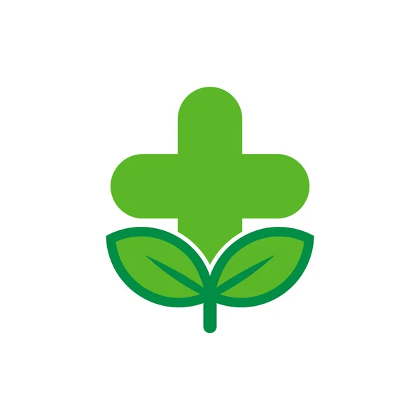 Design Ícone Logotipo Natureza Médica — Vetor de Stock