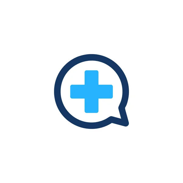 Chat Logo Médico Diseño Iconos — Vector de stock