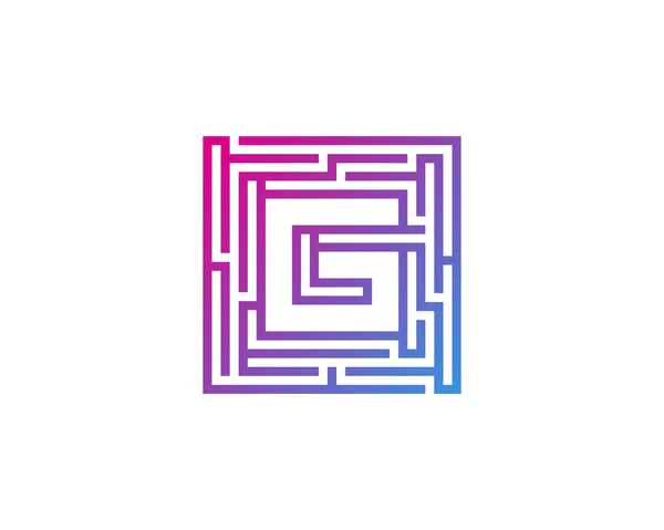 迷路迷路のロゴのデザイン要素 — ストックベクタ