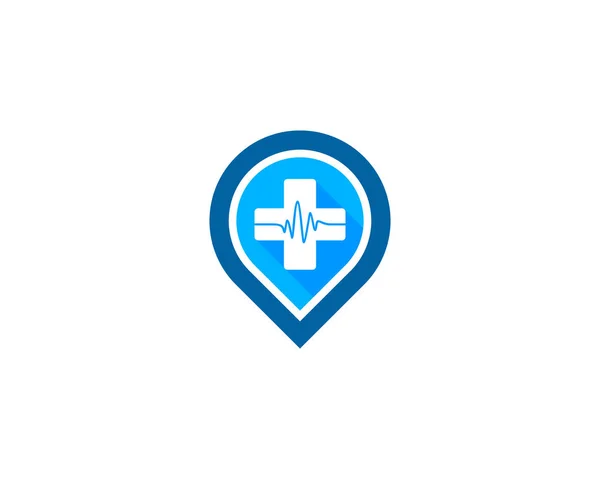 Ιατρική Λογότυπο Εικονίδιο Σχεδιασμός Των Pin — Διανυσματικό Αρχείο