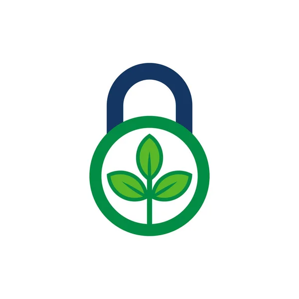 Nature Lock Logo Icon Design