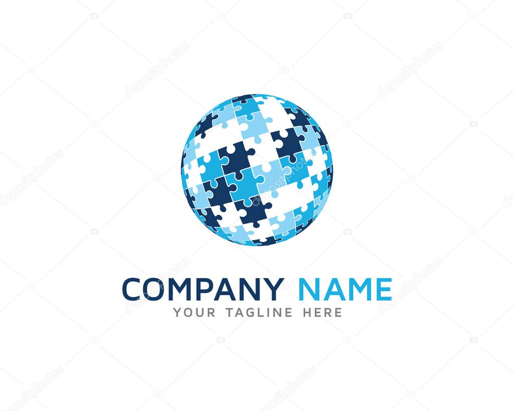 Puzzle Professional Logo Icon Design