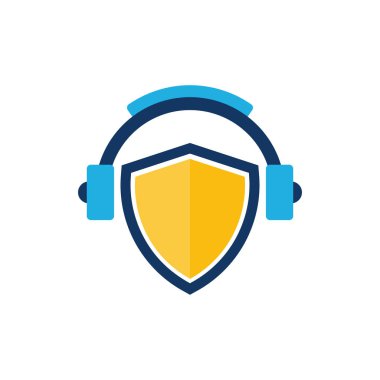 Kalkan müzik Logo simge tasarım